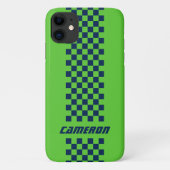 Jouw naam Volledig aangepaste kleuren, gecheckte s Case-Mate iPhone Case (Achterkant)