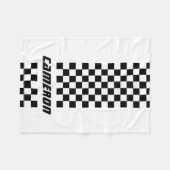 Jouw naam Volledig aangepaste kleuren, gecheckte s Fleece Deken (Voorkant (Horizontaal))