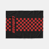 Jouw naam Volledig aangepaste kleuren, gecheckte s Fleece Deken (Voorkant (Horizontaal))