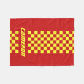 Jouw naam Volledig aangepaste kleuren, gecheckte s Fleece Deken (Voorkant (Horizontaal))