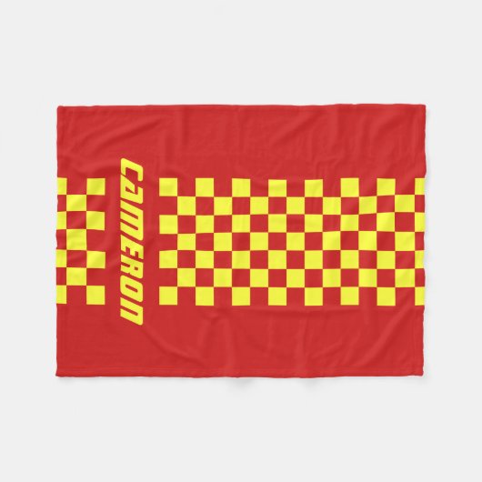 Jouw naam Volledig aangepaste kleuren, gecheckte s Fleece Deken (Voorkant (Horizontaal))