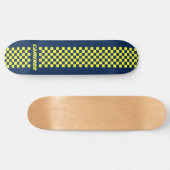 Jouw naam Volledig aangepaste kleuren, gecheckte s Persoonlijk Skateboard (Horizontaal)