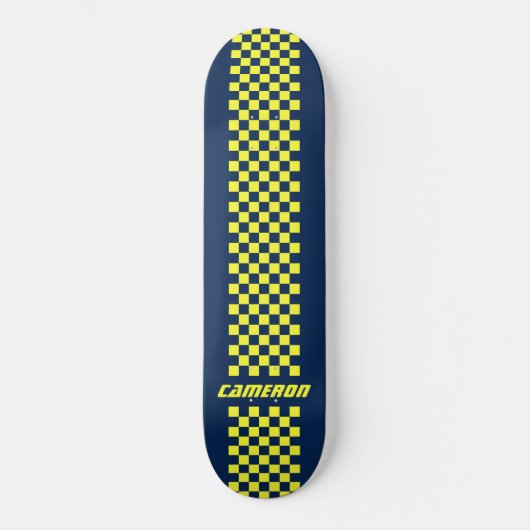 Jouw naam Volledig aangepaste kleuren, gecheckte s Persoonlijk Skateboard (Voorkant)