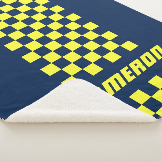 jouw naam Volledig aangepaste kleuren, gecheckte s Sherpa Deken (3/4)