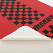 Jouw naam Volledig aangepaste kleuren, gecheckte s Sherpa Deken (3/4)