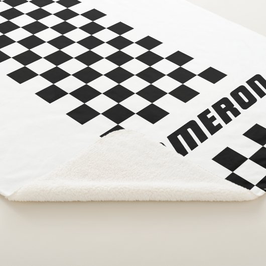 Jouw naam Volledig aangepaste kleuren, gecheckte s Sherpa Deken (3/4)