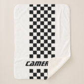 Jouw naam Volledig aangepaste kleuren, gecheckte s Sherpa Deken (Voorkant)