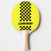 Jouw naam Volledig aangepaste kleuren, gecheckte s Tafeltennisbatje (Voorkant)
