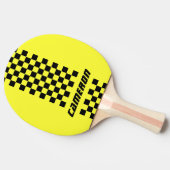 Jouw naam Volledig aangepaste kleuren, gecheckte s Tafeltennisbatje (Zijkant)