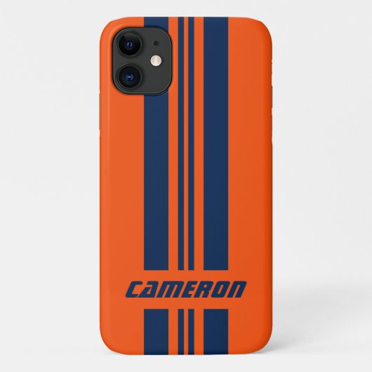 Jouw naam volledig aangepaste kleuren met races 1 Case-Mate iPhone case (Achterkant)
