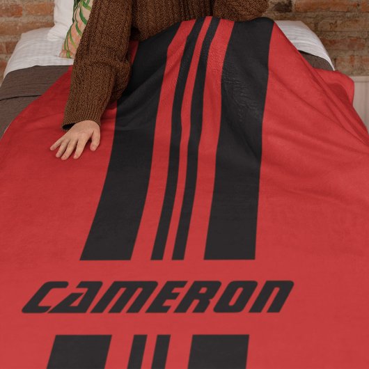 Jouw naam volledig aangepaste kleuren met races 1 fleece deken