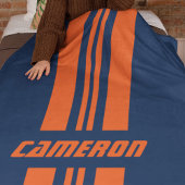 Jouw naam volledig aangepaste kleuren met races 1 fleece deken