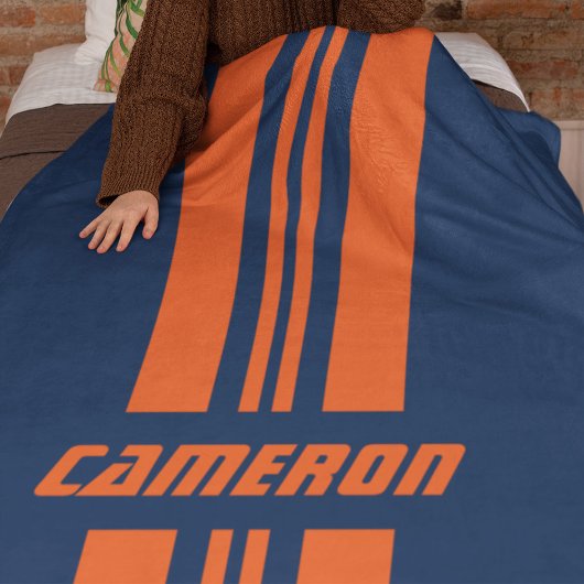 Jouw naam volledig aangepaste kleuren met races 1 fleece deken