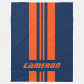 Jouw naam volledig aangepaste kleuren met races 1 fleece deken (Voorkant)