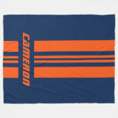 Jouw naam volledig aangepaste kleuren met races 1 fleece deken (Voorkant (Horizontaal))