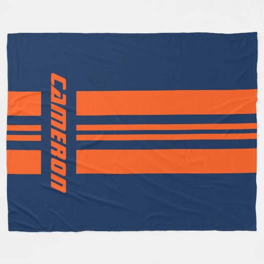 Jouw naam volledig aangepaste kleuren met races 1 fleece deken (Voorkant (Horizontaal))
