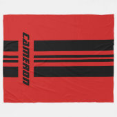Jouw naam volledig aangepaste kleuren met races 1 fleece deken (Voorkant (Horizontaal))
