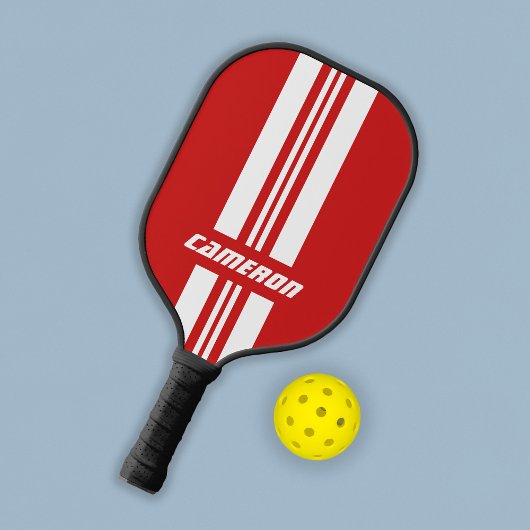 Jouw naam volledig aangepaste kleuren met races 1 pickleball paddle