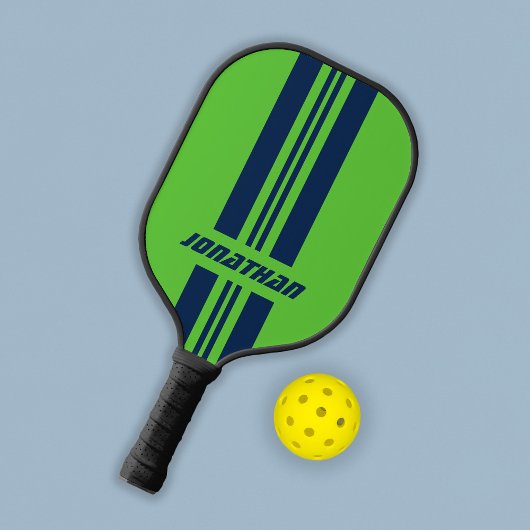 Jouw naam volledig aangepaste kleuren met races 1 pickleball paddle