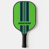 Jouw naam volledig aangepaste kleuren met races 1 pickleball paddle (Achterkant)