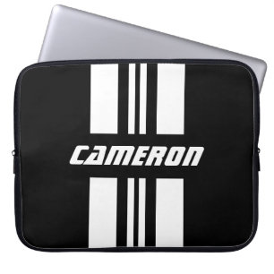 Jouw naam volledig aangepaste kleuren met races laptop sleeve