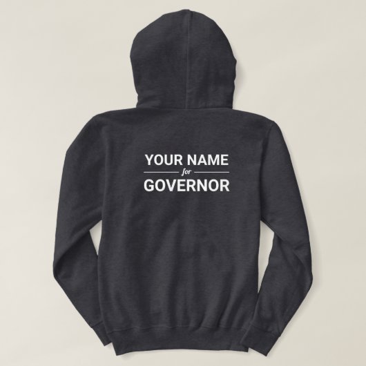 Jouw naam voor aangepaste tekst en kleur van gouve hoodie (Design achterkant)