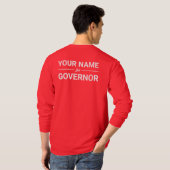 Jouw naam voor aangepaste tekst en kleur van gouve t-shirt (Achterkant volledig)