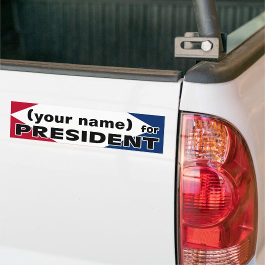jouw naam voor President sticker (Op Truck)
