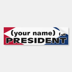 jouw naam voor President sticker