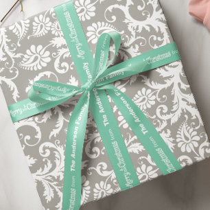 Jouw naam Vrolijk kerstfeest Elke aangepaste kleur Satijnen Lint