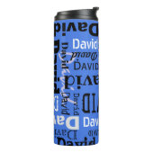 Jouw naam  water Flacon Drink Thermosbeker (Gedraaid links)