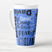 Jouw naam  water keramisch latte mok (Linkerhoek)