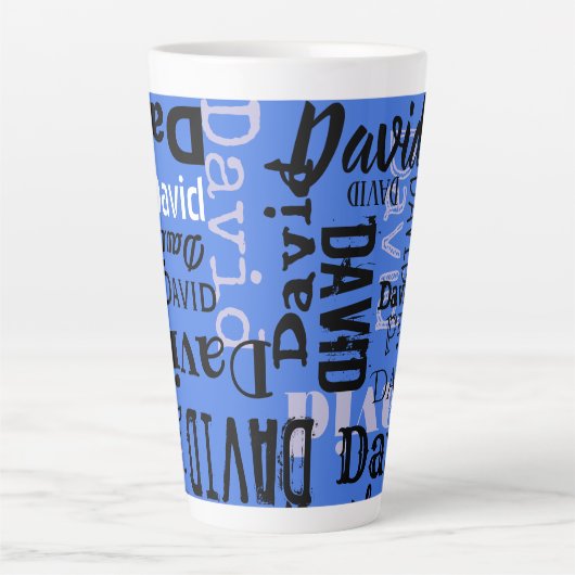 Jouw naam  water keramisch latte mok (Voorkant)