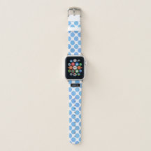 Jouw naam Waterverf Blue Polka Dot Pattern