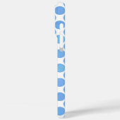 Jouw naam Waterverf Blue Polka Dot Pattern Case-Mate iPhone Case (Achterkant / Links)