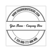 Jouw naam Website Telefoon Modern lettertype Rubbe Rubberstempel (Afrduk)