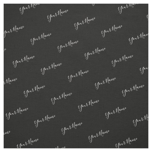 jouw naam White Typografie Stof (Swatch)