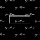 jouw naam White Typografie Stof (Delen)