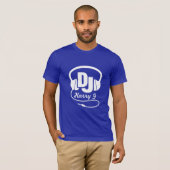 Jouw naam witte DJ-hoofdtelefoon T-shirt (Voorkant volledig)