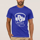 Jouw naam witte DJ-hoofdtelefoon T-shirt (Voorkant)