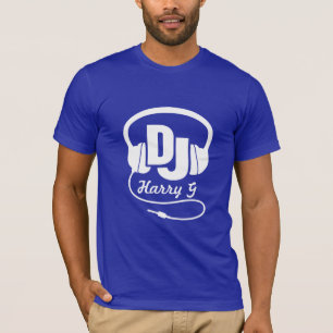 Jouw naam witte DJ-hoofdtelefoon T-shirt