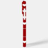 Jouw naam, witte harten op rood Case-Mate iPhone case (Achterkant / Links)