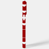 Jouw naam, witte harten op rood Case-Mate iPhone case (Achterkant / Rechts)
