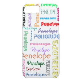 Jouw naam Word Cloud Fun Fonts Typografie iPhone 8/7 Hoesje