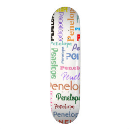 Jouw naam Word Cloud Fun Fonts Typografie Skateboard