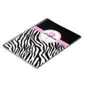 jouw naam Zebra Print Gymnastiek met roze details Notitieboek (Linkerzijde)