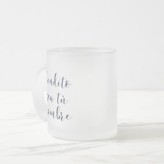 Jouw naam zonder been - Bendito Zee tu nombre Mok (Voorkant links)