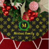 Jouw naam zwart-geel kerstboom rok