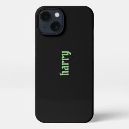 jouw naam zwart iPhone 13 hoesje