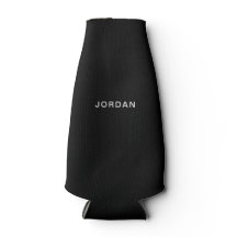 Jouw naam zwarte fleskoeler